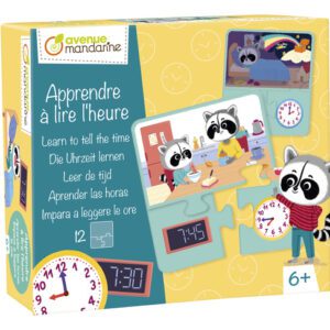 Avenue Mandarine 12 Παζλ 3 κομματιών Educational, Learn to tell the time JE531C
