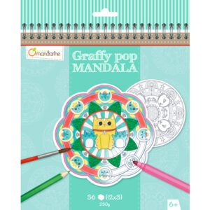 Avenue Mandarine Μπλοκ Ζωγραφικής Graffy Pop Mandala, Animals GY030O