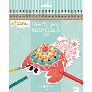 Avenue Mandarine Μπλοκ Ζωγραφικής Graffy Pop Mandala 3D, Sea animals GY094C